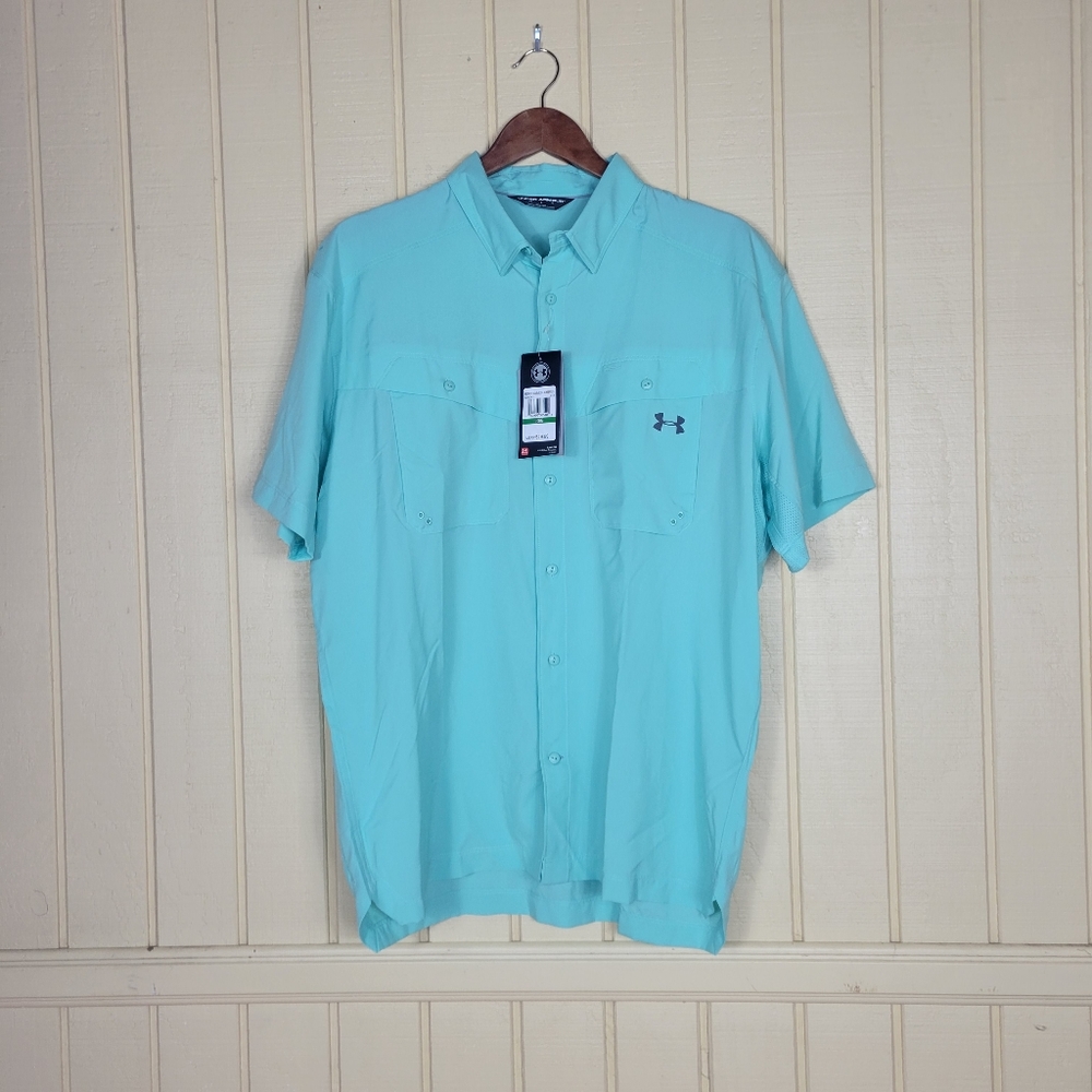 Under Armour Mens UPF 30 short sleeve shirt Size L  Color:  green